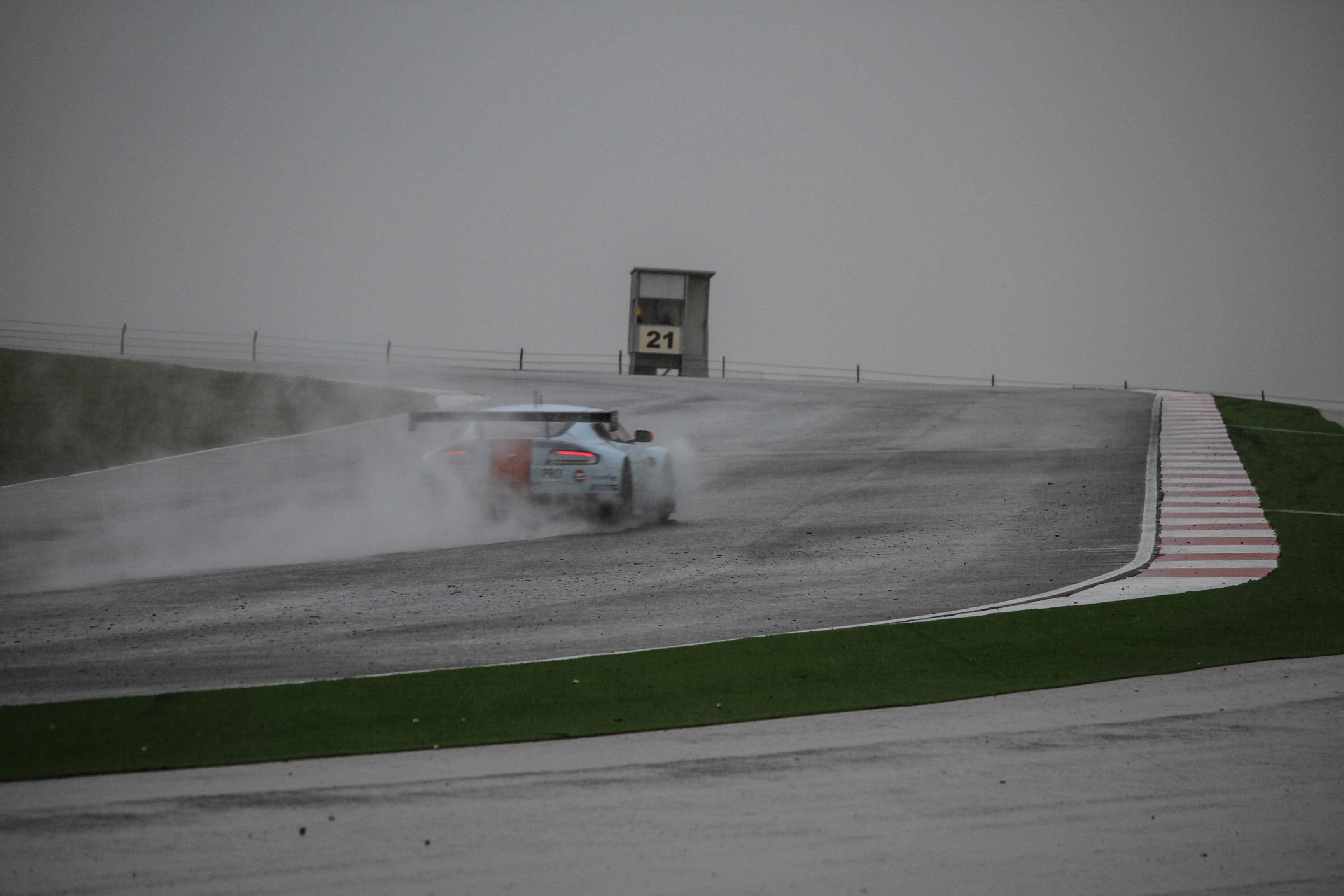 Vantage GTE in rain
