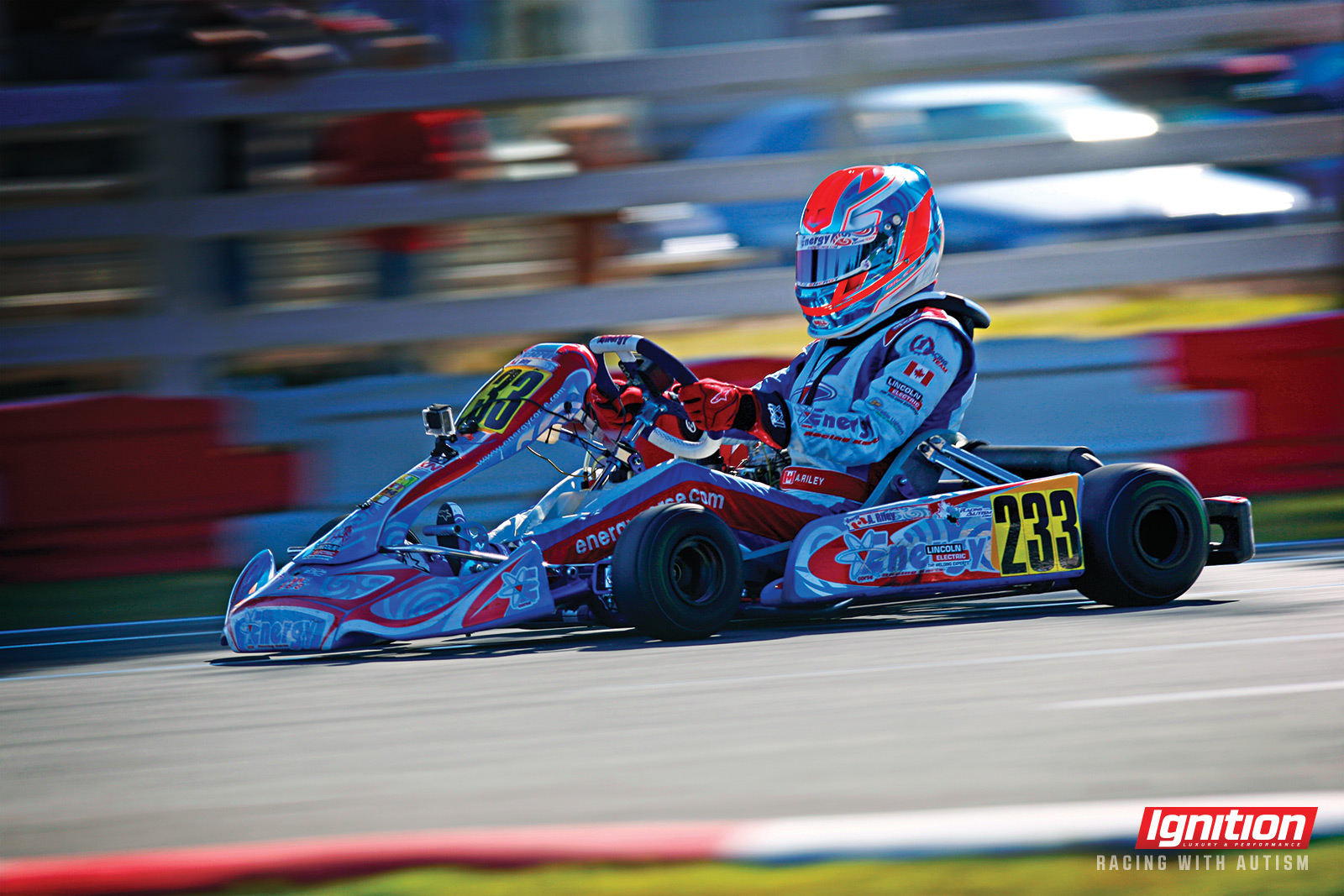 Austin Riley Racing with Autism karting