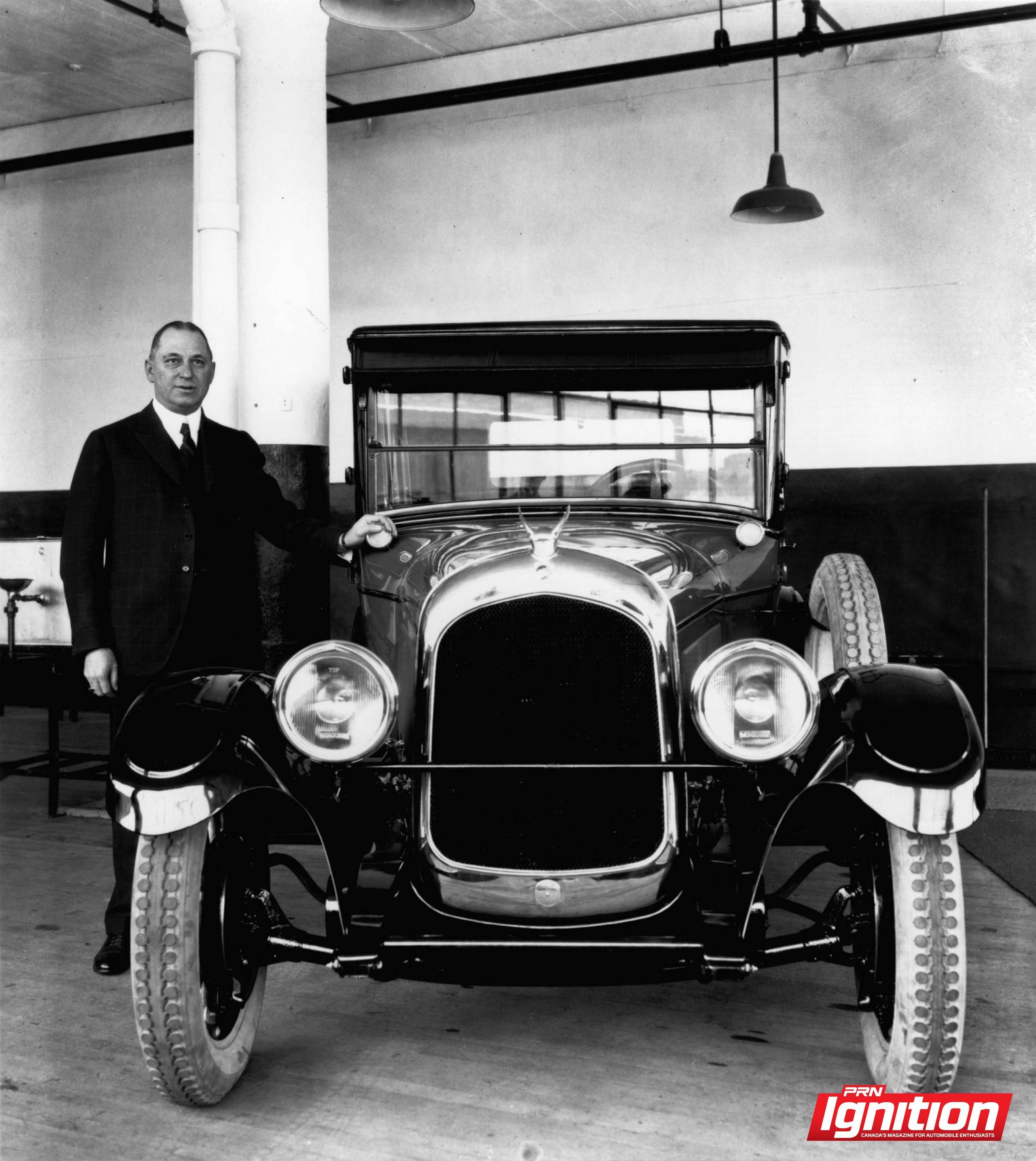 Walter P Chrysler with first 1924 Chrysler 6 courtesy Chrysler