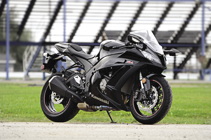 2011 Kawasaki ZX-10R ABS at rest. Photo by RHM Photo